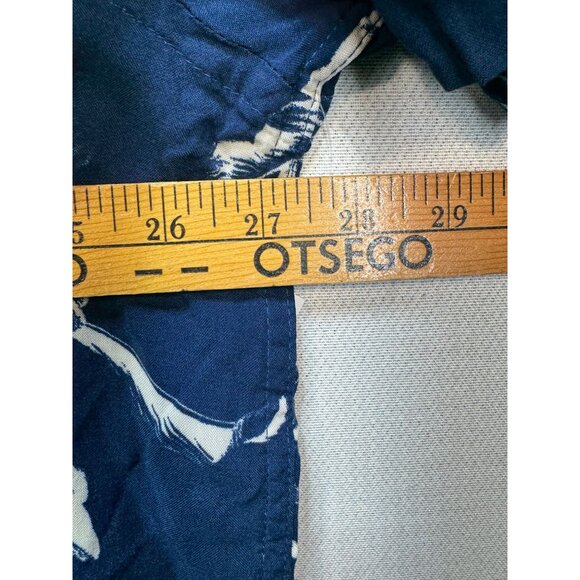 Old Navy Mens Short Sleeve Button Up Shirt Sze XXL Blue Floral Casual Summer NWT - Picture 12 of 15